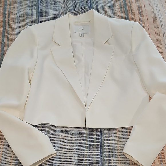VILA Cream Tailored Suit, Size M - Picture 3 of 8